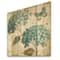 Designart - butterfly Blue Garden I - Farmhouse Print on Natural Pine Wood